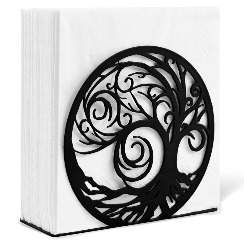 MSJGA Napkin Holder for Table, Standing Napkin Dispenser Outdoor Farmhouse tail Napkin Holders for Kitchen Coffee Shop Dining Room (6"x 1.6"x 4.7") - Image 1