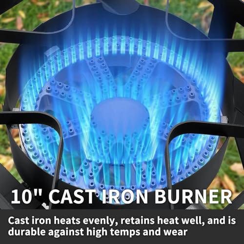 SKOK 200,000 BTUs High Pressure Single Burner Propane Camping Stove - Portable Outdoor Stove for Outdoor Cooking, Backyard, Picnic - Image 3