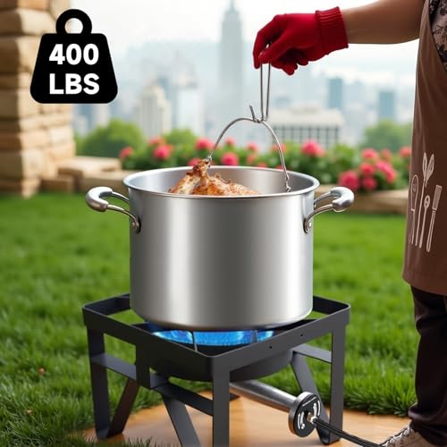 SKOK 200,000 BTUs High Pressure Single Burner Propane Camping Stove - Portable Outdoor Stove for Outdoor Cooking, Backyard, Picnic - Image 5