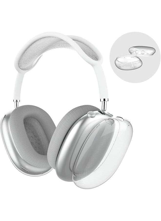 Goodern - Compatible For Airpods Max Case Cover Silicone Transparent Protective Sleeve Waterproof Headphones Case Cover Airpods Max Accessories Clear Soft Skin For Airpod Max Durable Shell Clear - Image 1