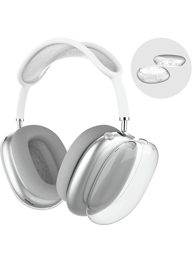 Goodern - Compatible For Airpods Max Case Cover Silicone Transparent Protective Sleeve Waterproof Headphones Case Cover Airpods Max Accessories Clear Soft Skin For Airpod Max Durable Shell Clear - Image 1