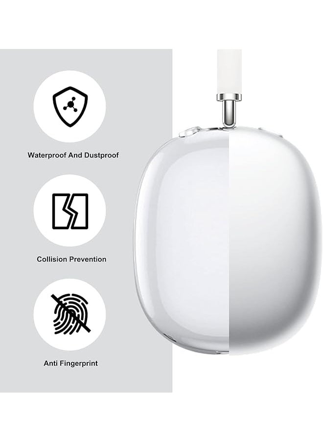 Goodern - Compatible For Airpods Max Case Cover Silicone Transparent Protective Sleeve Waterproof Headphones Case Cover Airpods Max Accessories Clear Soft Skin For Airpod Max Durable Shell Clear - Image 1