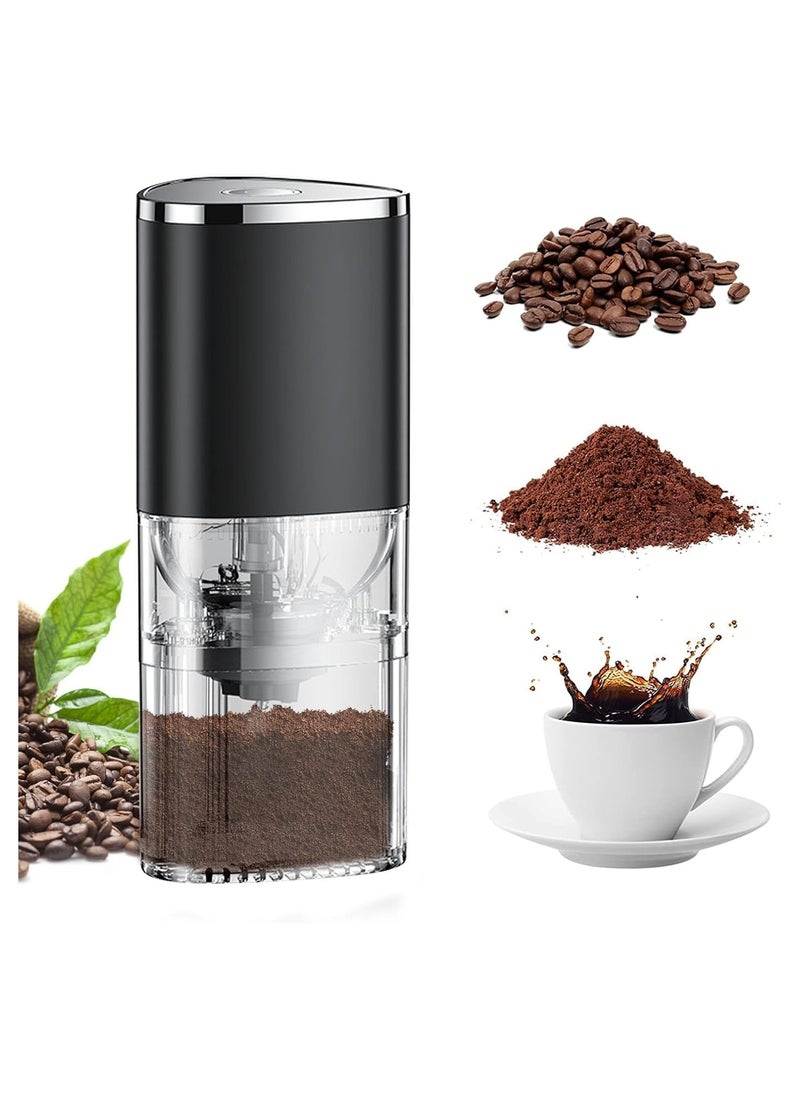 DMG TECH Coffee Grinder, Portable Electric Coffee Grinder, Capacity 25g, Ceramic Conical Burr Grinder with Multiple Grind Settings, Mini Coffee Bean Grinder for Home, Travel, Office  - Image 1