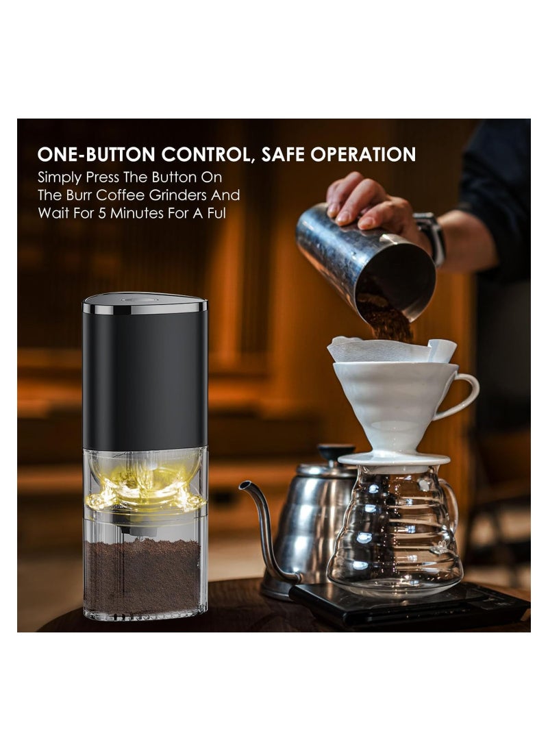 DMG TECH Coffee Grinder, Portable Electric Coffee Grinder, Capacity 25g, Ceramic Conical Burr Grinder with Multiple Grind Settings, Mini Coffee Bean Grinder for Home, Travel, Office  - Image 3