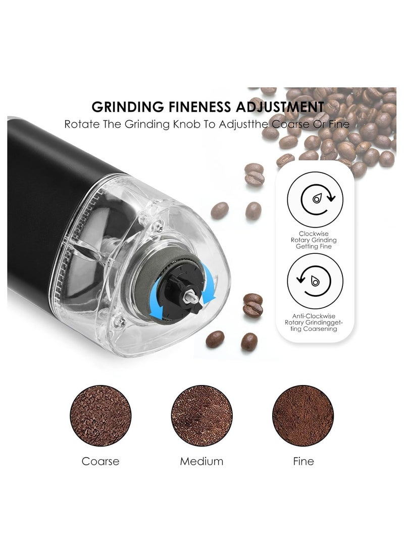 DMG TECH Coffee Grinder, Portable Electric Coffee Grinder, Capacity 25g, Ceramic Conical Burr Grinder with Multiple Grind Settings, Mini Coffee Bean Grinder for Home, Travel, Office  - Image 5