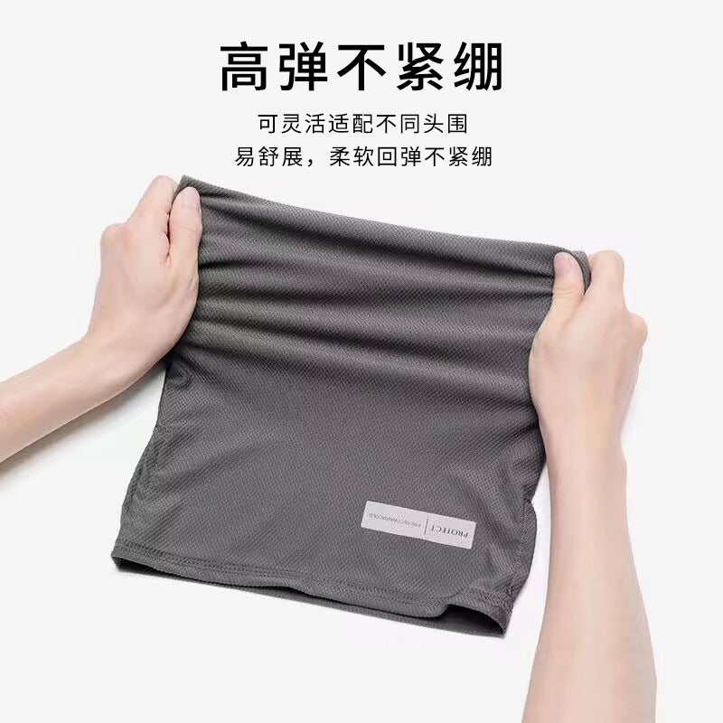 Men'S Sun Protection Mask, Full Face Cover, Neck Veil, Neck Protection, Men'S Ice Silk Scarf, Sunshade Face Mask - Image 4