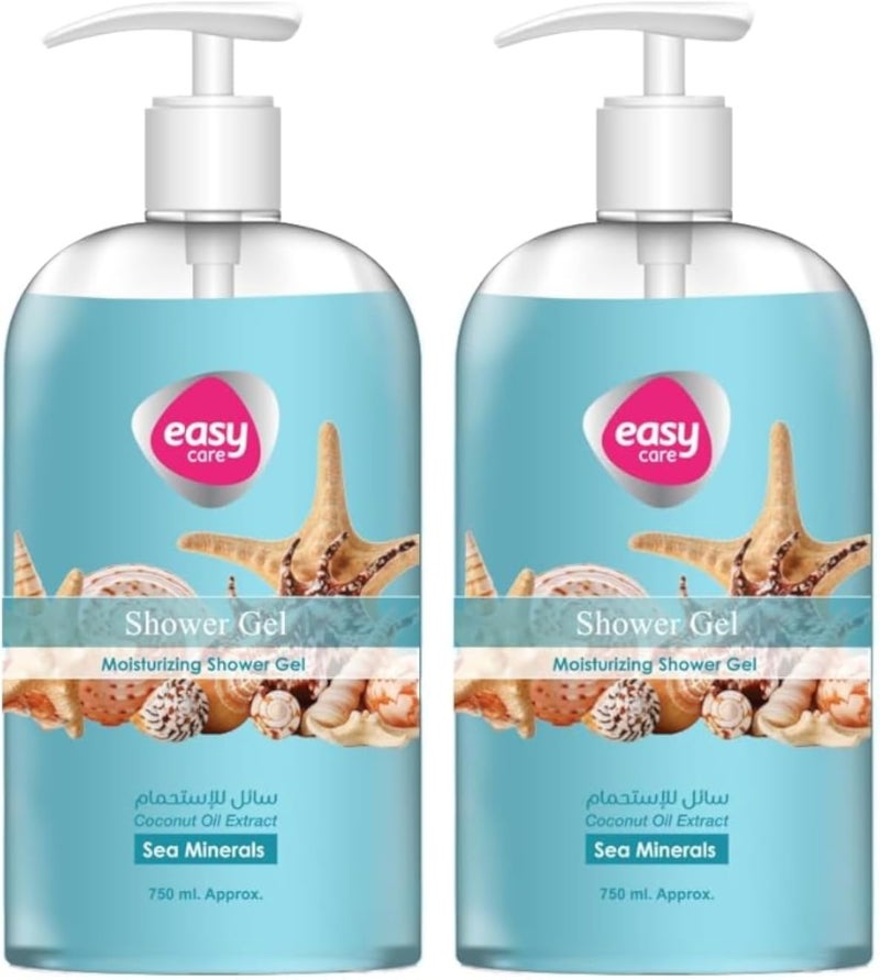 Easy Care Shower Gel, Sea Minerals Scent, 750ml (Pack of 2)
