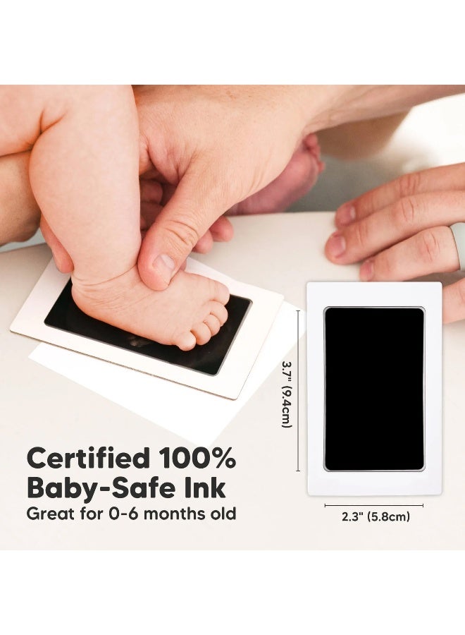 KeaBabies Fond Clean Touch Inkless Hand & Footprint Frame, Cloud Gray Gold - Image 4