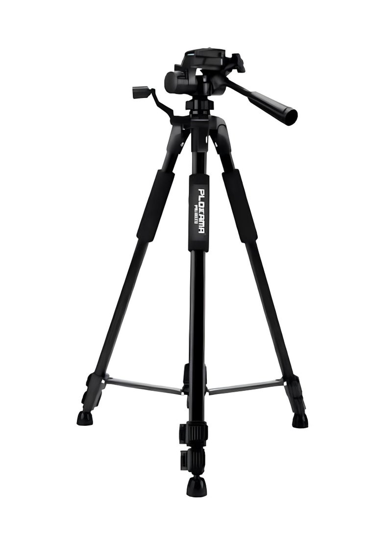 Generic - PLOKAMA PK-9950 Tripod for Camera and Mobile Phone, Height up to 150 cm, Supports 360-degree Rotation, Remote Control and Cover - Black - Image 1