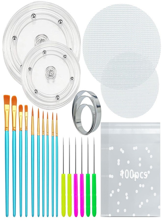 TOSPARTY 123 PCS Cookie Decorating Kit Supplies Including Acrylic Turntable Decoration Brushes Scribe Needle Bags for Cookie Cupcake Cake Decoration - Image 1