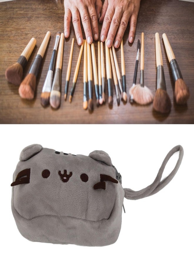 Srliya Kitten Motif Toiletry Bag, Cute, Stylish, Soft Canvas, Versatile, Cat Makeup Bag for Outings, Travel, Office - Image 3