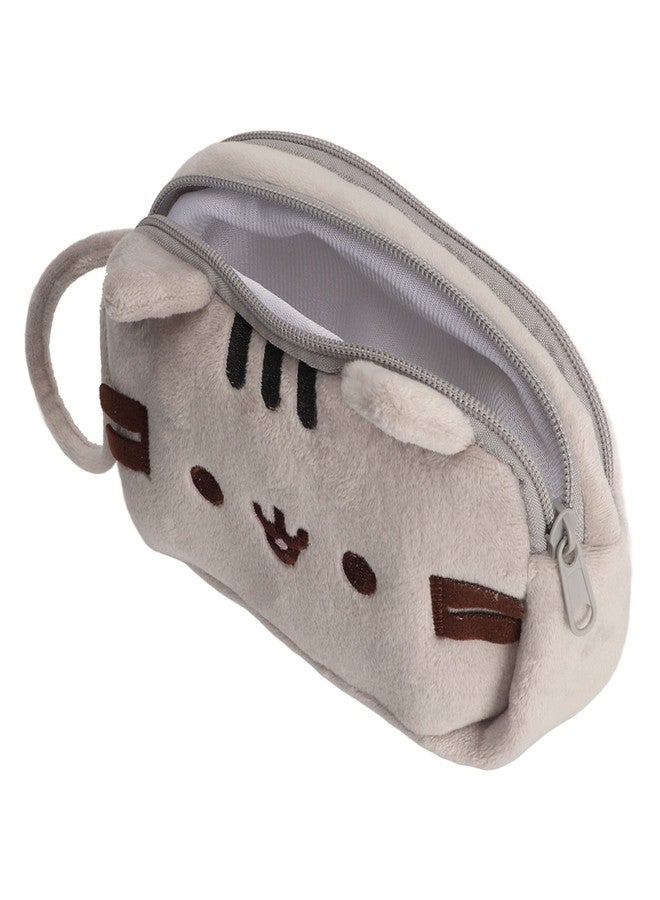 Srliya Kitten Motif Toiletry Bag, Cute, Stylish, Soft Canvas, Versatile, Cat Makeup Bag for Outings, Travel, Office - Image 1