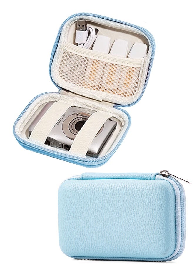 Camera Case for Canon PowerShot G7 X Mark III/PowerShot G7 X Mark II 4K Vlogging Camera, Point and Shoot Vlogging Camera Bag Carrying Case, Mesh Pocket fits USB Cable, Batteries, Blue - Image 1