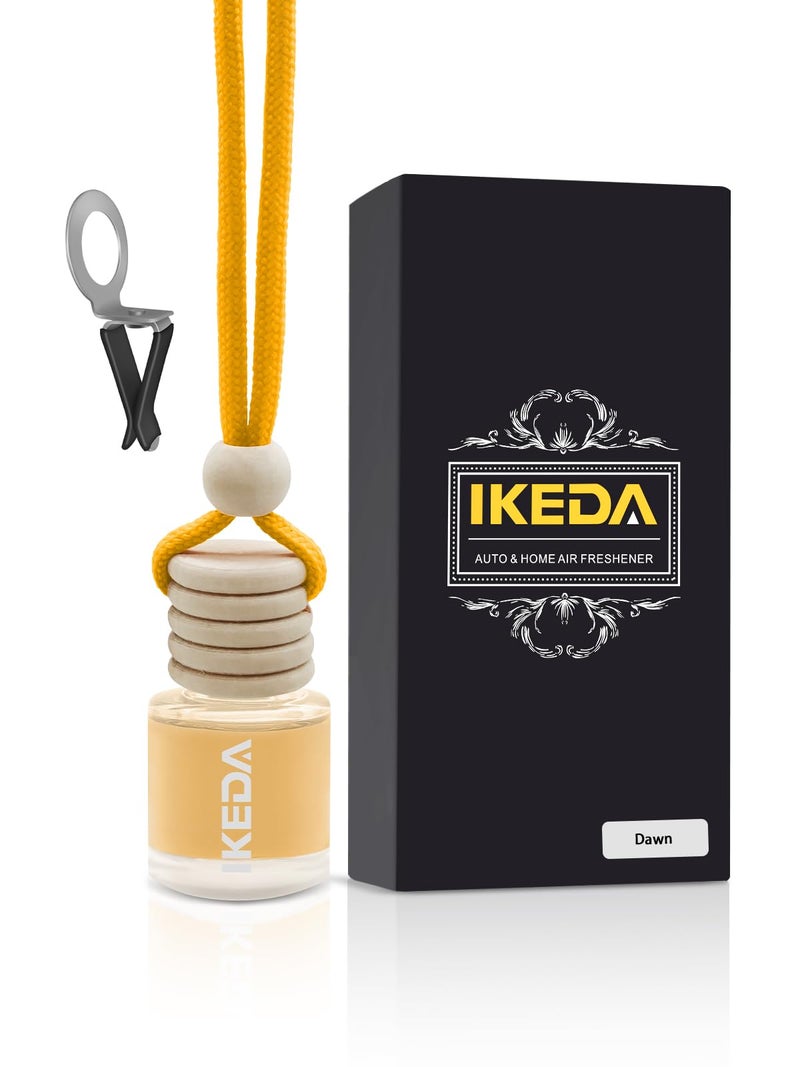 Ikeda Car Air Freshener: Hanging Car Smell Air Freshener | 10 ml Hanging Car Perfume | Long Lasting Fragrance | Strong Scents Diffuser for Auto Home (Hami-melon|Circular) - Image 1