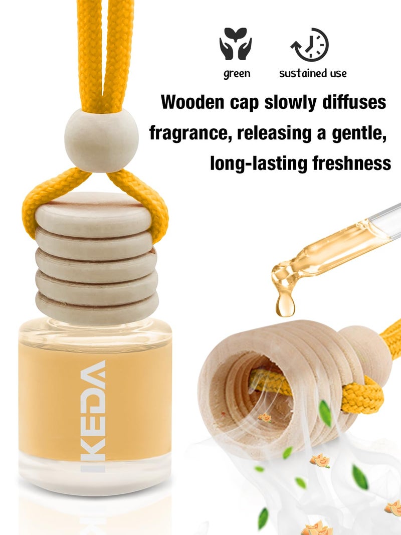 Ikeda Car Air Freshener: Hanging Car Smell Air Freshener | 10 ml Hanging Car Perfume | Long Lasting Fragrance | Strong Scents Diffuser for Auto Home (Hami-melon|Circular) - Image 3