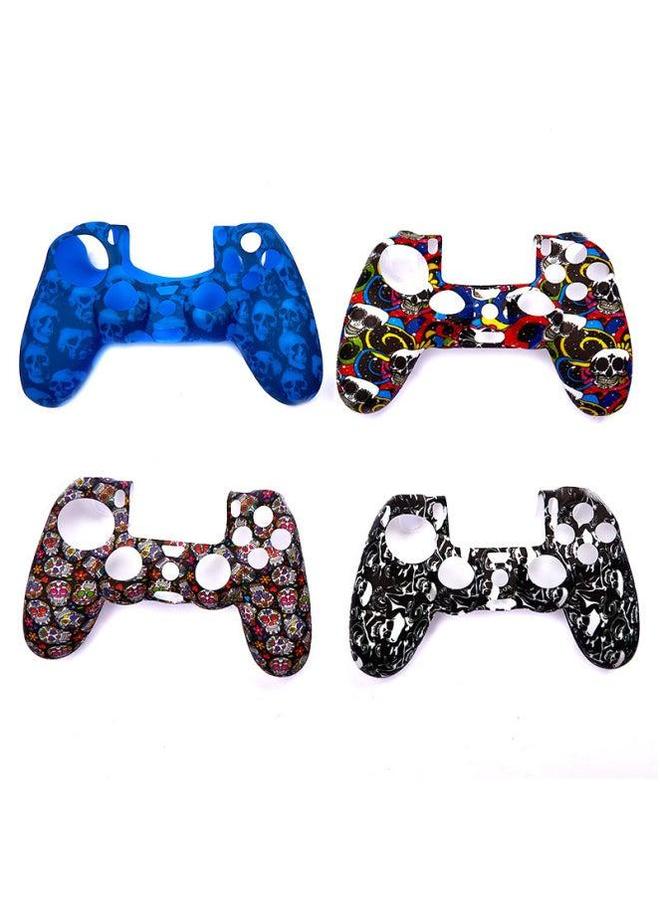Spot Shenzhen Price PS4 Game Console Handle Non-slip Silicone Cover Skull Watermark Suit Protection Cover-Product Color:Yellow  - Image 2
