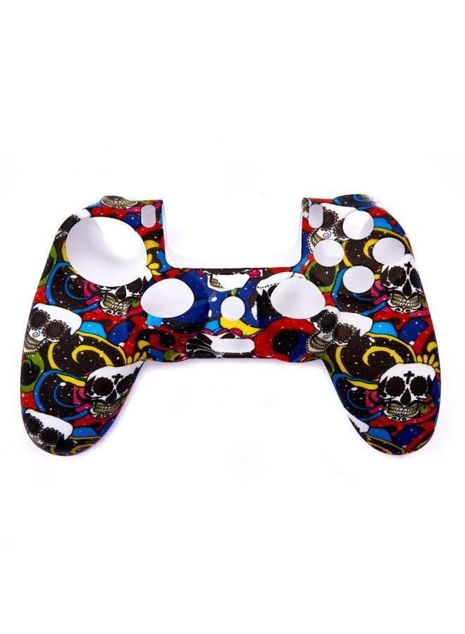 Spot Shenzhen Price PS4 Game Console Handle Non-slip Silicone Cover Skull Watermark Suit Protection Cover-Product Color:Yellow  - Image 1