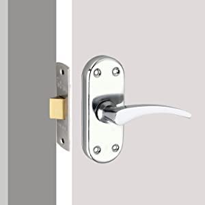 SARDAR 4 inch Iron Babylatch| Bathroom Door Handle| Mortise Door Handle with Baby Latch| Keyless Handle Bathroom|Latch Lock| Iron | Pull handle | Silver - Image 4