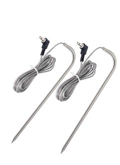 Replacement Meat Probe for Pit Boss Pellet Grill Compatible with for Pit Boss Series Pellet Grill and Smoker 3.5 mm Plug 2 Waterproof Temperature Probes