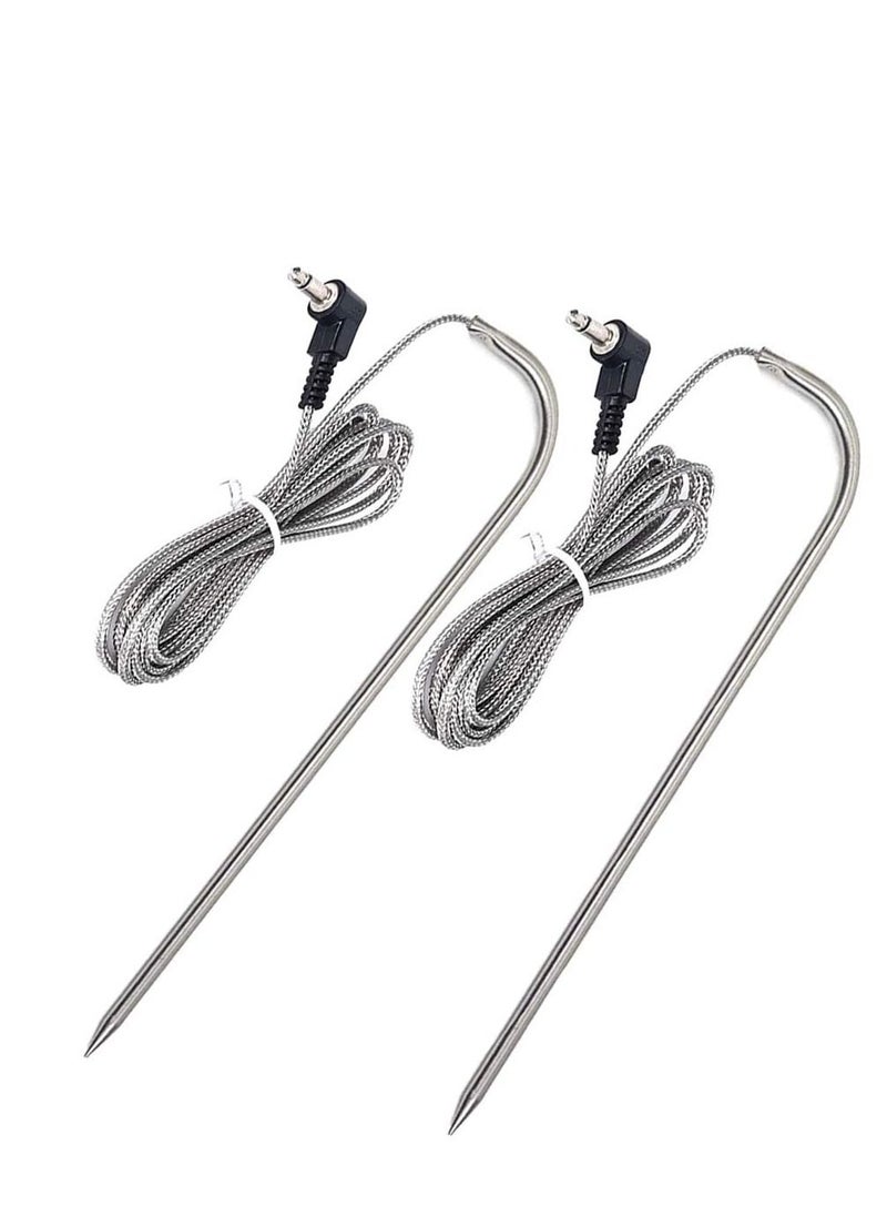 SYOSI - Replacement Meat Probe for Pit Boss Pellet Grill Compatible with for Pit Boss Series Pellet Grill and Smoker 3.5 mm Plug 2 Waterproof Temperature Probes - Image 1