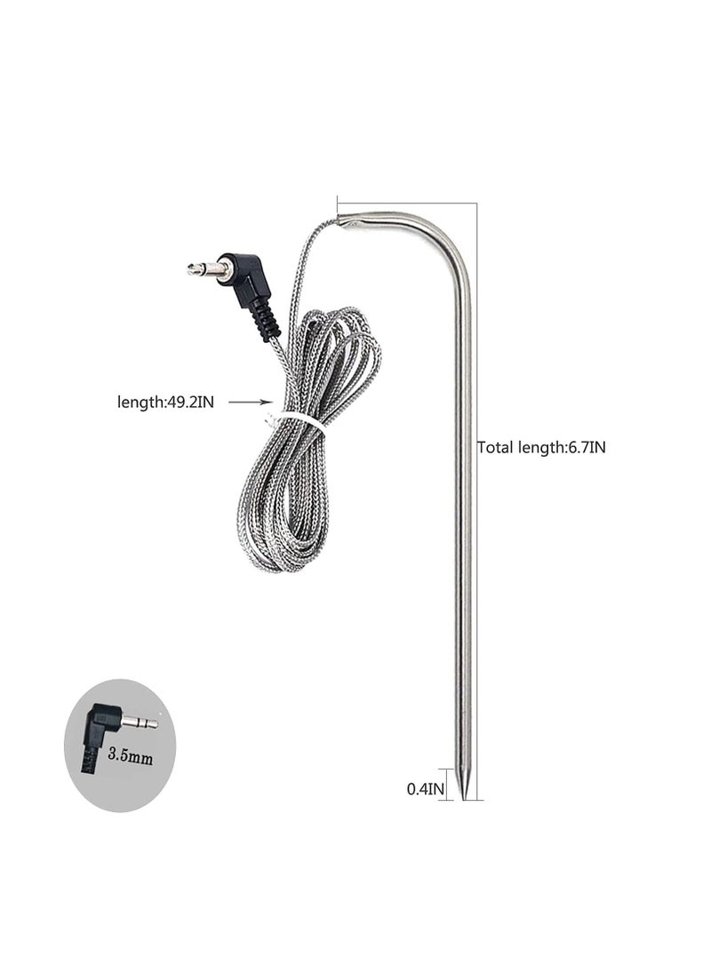 SYOSI - Replacement Meat Probe for Pit Boss Pellet Grill Compatible with for Pit Boss Series Pellet Grill and Smoker 3.5 mm Plug 2 Waterproof Temperature Probes - Image 1
