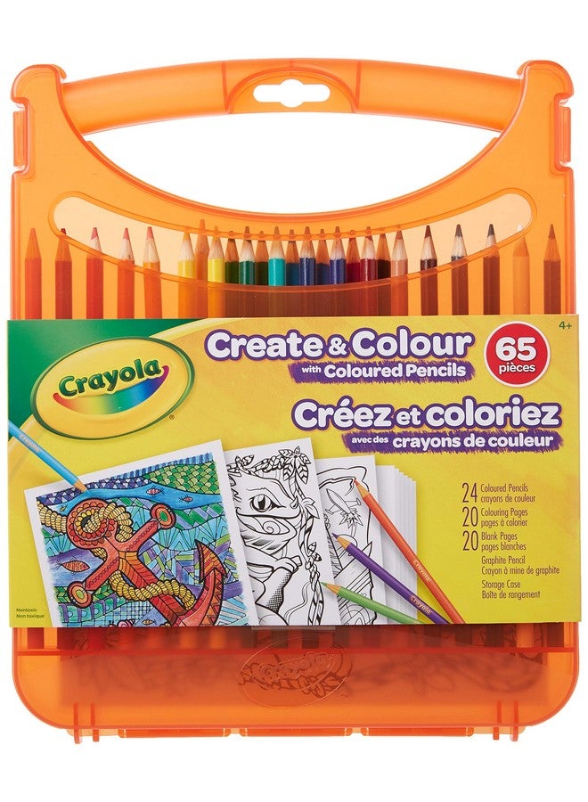 كرايولا مجموعة أقلام الرصاص الملونة من كرايولا كرييت آند كولور (مجموعة من 65 قطعة) مجموعة هدايا - Image 1