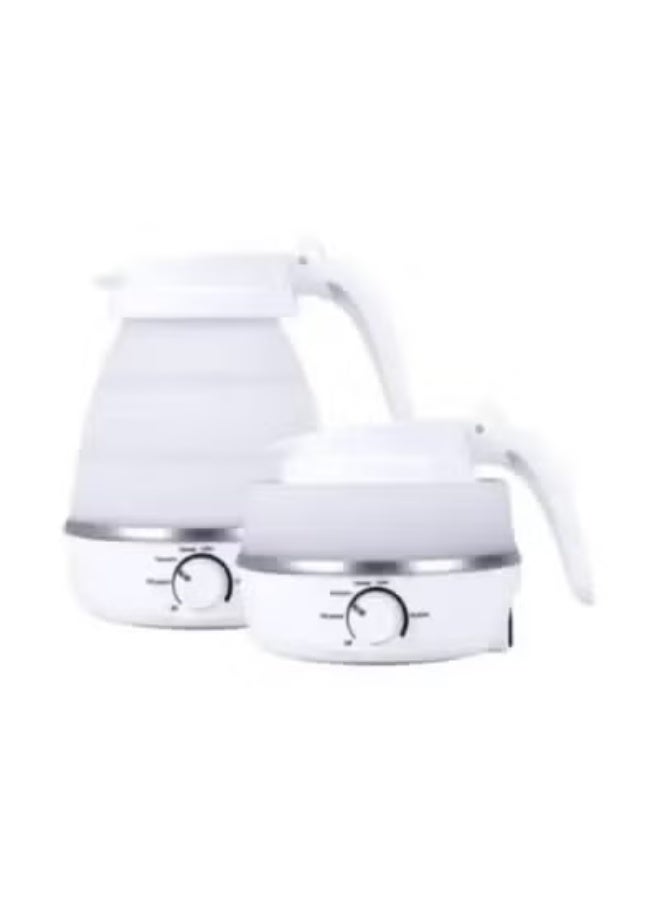 EXCLIFE 600ml Foldable Electric Travel Kettle - Portable Silicone Collapsible Water Boiler for Camping - Image 1