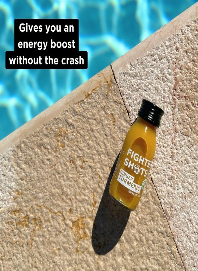Fighter Shots Fresh and Fiery Ginger + Turmeric - Reduces Bloating, Boosts Immunity - 100% Natural with No Preservatives - Perfect Morning/Post Workout Pick Me Up 12 Pack - Image 2