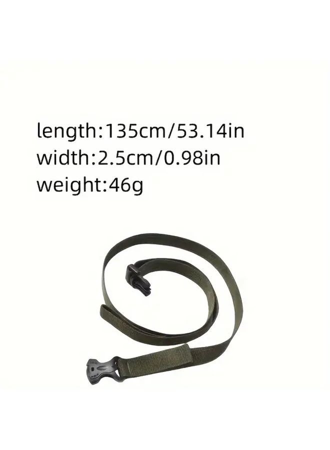 Black Nylon Utility Strapping Belt with Buckle for Outdoor Camping Hiking Gear - Image 3