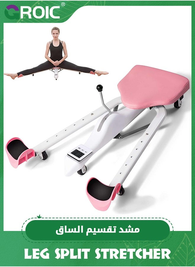 Adjustable Leg Stretcher - 210° Flexibility Trainer with Timer, Leg Stretcher Split Machine, 6-Level Resistance for Calf & Thigh Toning, Yoga & Dance Ligament Stretching