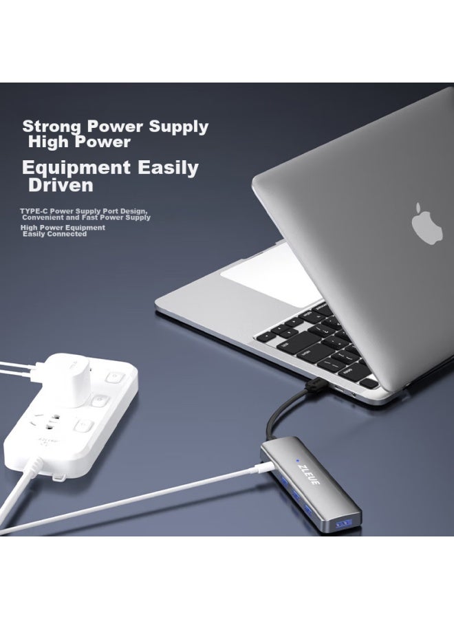 Zleue Usb 3.0 Hub Splitter, Hub Expansion Dock, Laptop And Desktop Computer One-to Extension Cable With Power Port, 0.2 Meters, Zl-zhub02 - Image 5