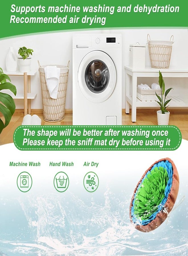 Vivifying Snuffle Mat for Dogs, Adjustable Nosework Mat for Small, Medium & Large Dogs, Interactive Dog Enrichment Toy for Mental Stimulation & Slow Feeding (Green & Blue) - Image 5