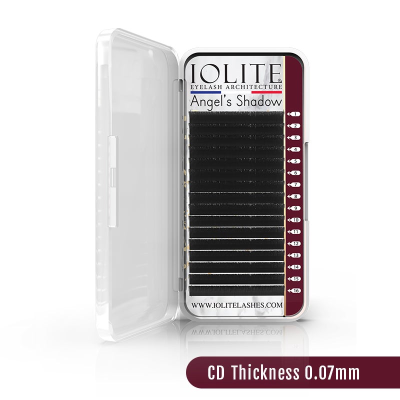 Iolite Angel's Shadow Eyelash Extensions – Lightweight, Natural, and Voluminous Lashes CD Curl 0.07 Thickness Eyelashes Lashes IASCD