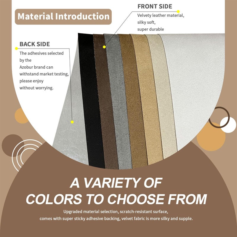 Azobur Sofa Repair Patch - Oversized Microfiber Patch, Self Adhesive Fabric, Super Cost-Effective Combination (Brown) - Image 4