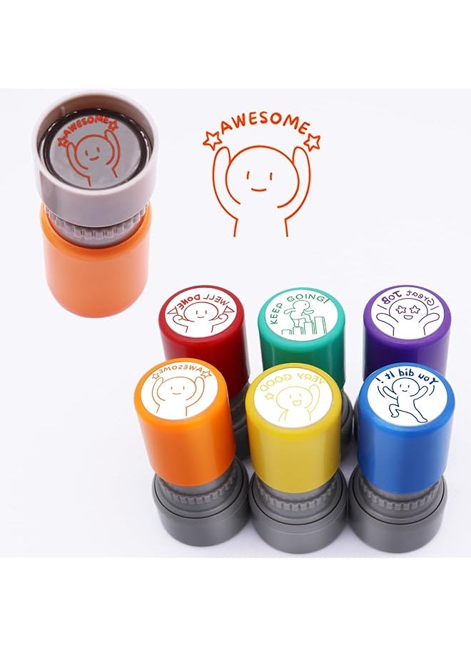 erorex Set Of Teacher Stamps Teacher Stamps For Classroom Teacher Stamps For Grading Teacher Stamp Self Inking Stamp Behavior Stamps For Teachers 6 Piece  - Image 3
