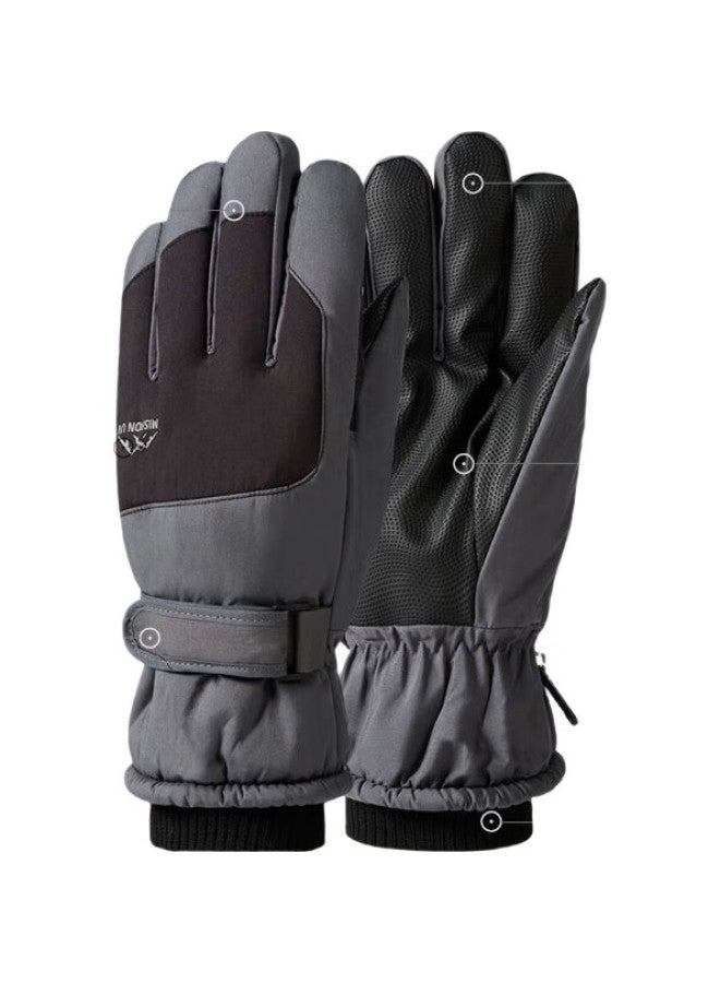 Mission Uv Warm Gloves For Men, Autumn And Winter Windproof And Cold-Resistant, Fleece-Lined, For Skiing, Cycling, Driving, Electric Motorcycle, And Bicycle, Touchscreen Gloves - Image 2
