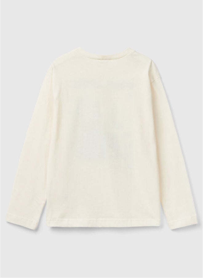 بينيتون تيشيرت أولاد مطبوع برقبة دائرية - Image 2