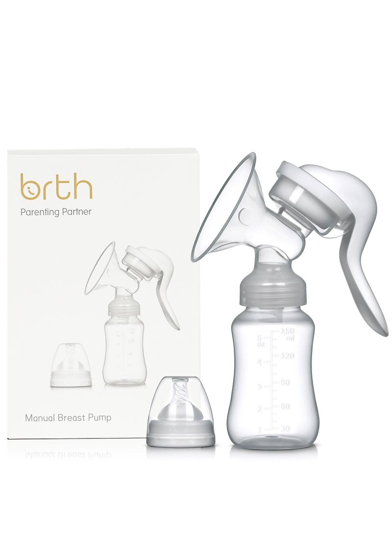 Birth مضخة الثدي اليدوية بيرث RH188؛ مضخة رضاعة محمولة وخفيفة الوزن مع مقبض مريح، شفط هادئ، خالية من BPA – سهلة الاستخدام والتنظيف؛ مثالية للسفر والأمهات أثناء التنقل - Image 1