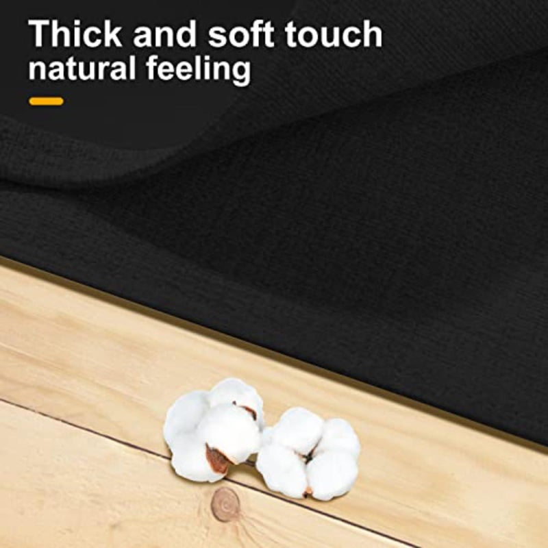 Rinpon Waterproof Wipeable Table Runner, Thick Farmhouse Table Runner, Dresser Runner, Rustic Table Runner for Kitchen Dining Room, Bedroom, Living Room, Indoor and Outdoor (72'',Black) - Image 4