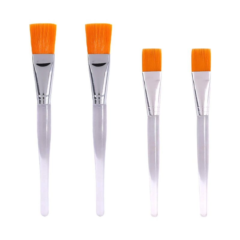 4 Piece Face Mask Brush Set With Handle Medium Length Beauty Tools For Skincare - Image 2