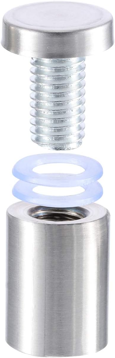 eBoot 34 x 1 Inch Sign Holders Standoff Screws Wall Standoff Holders Screws Mount Hardware Advertising Glass Acrylic Standoff Stainless Steel Nail 12  - Image 3