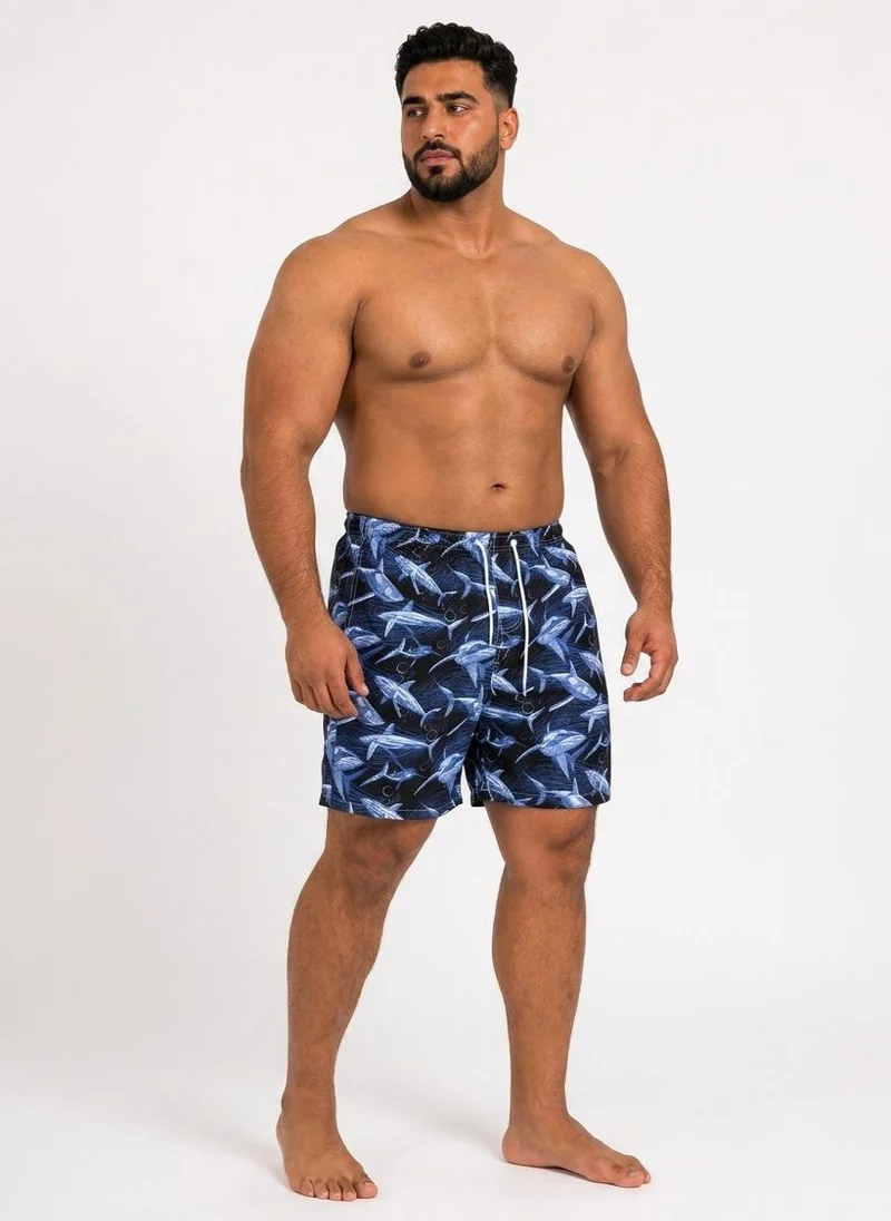 Moveletix Navy Men's Swim Shorts Navy for Men | Best Price UAE