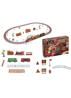 Generic Remote Control Track Train Set with Real Smoke, Music & Lights - Electric Train Toy Gift Toys for 3 4 5 6 7 8+ Year Old Kid  - Image 3