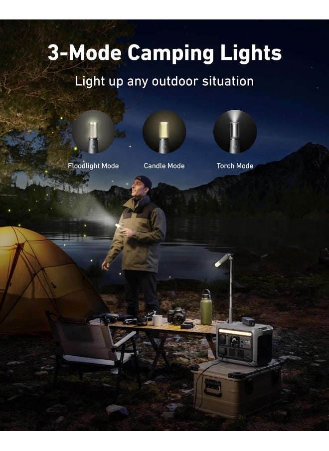 Anker SOLIX C800 Plus Portable Power Station, 1200W (Peak 1600W) Solar Generator with Camping Lights, 768Wh LiFePO4 Battery for Outdoor Camping, RVs, Road Trip, Power Outages (Optional Solar Panel)  - Image 2