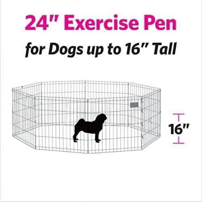 Suptmax UNDERDOG 8 Panel Playpen Suitable for Dogs/Puppies/Cats & Rabbits foldable ideal for Indoor/Outdoor use puppy play pen (61cm, Silver) - Image 4