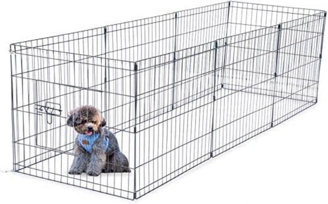 Suptmax UNDERDOG 8 Panel Playpen Suitable for Dogs/Puppies/Cats & Rabbits foldable ideal for Indoor/Outdoor use puppy play pen (61cm, Silver) - Image 2
