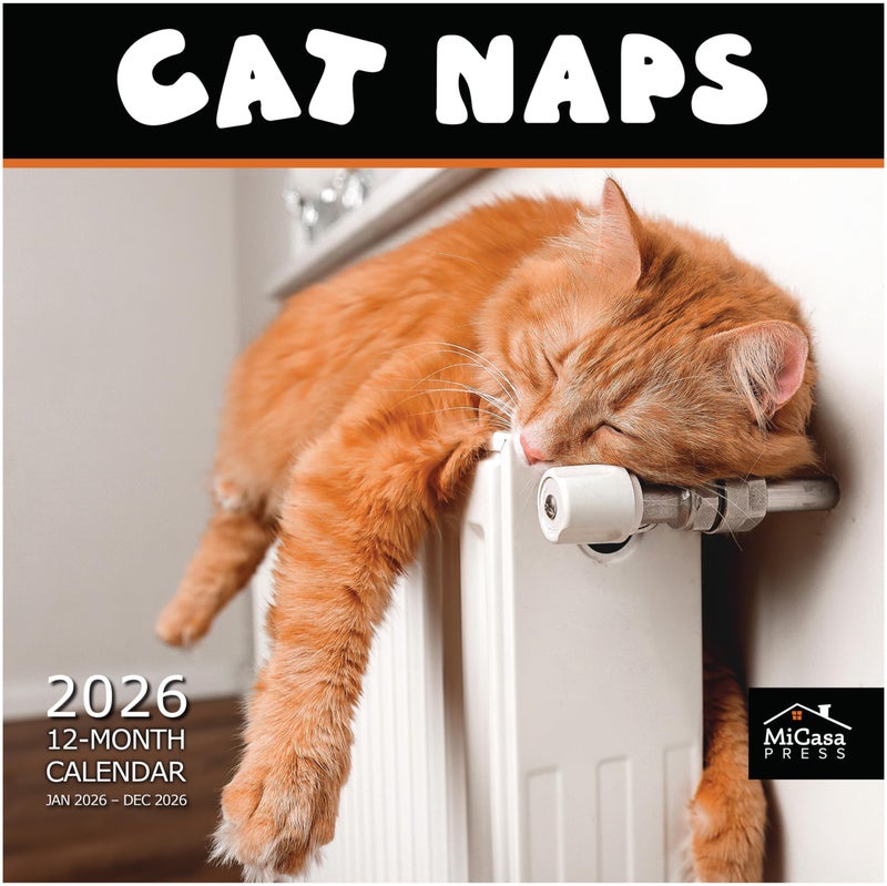 MICASA PRESS Cat Naps 2026 Wall Calendar 12 Month | 12" x 24" Open | Thick & Sturdy Paper | Holiday Gift | Cute Funny Kitten Cat Calendar 2026 - Image 1