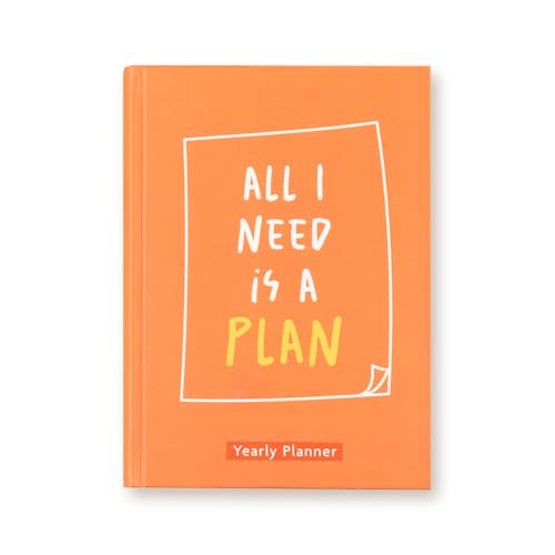 The Journal Lab All I Need is A Plan Undated 365 days Planner for Men & Women | 2026 Goal + Habit Tracker | Free Stickers & Magnetic Bookmark | Orange - Image 1