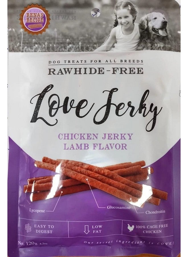 Rena Combo ofLove Jerky Lamb 120 gm with Orka Triple Dental Links Toy for Dogs | Made of Durable, Synthetic TPE Rubber That is Designed to Last for Hours - 23 cm - Image 1