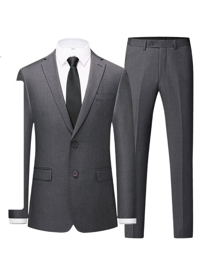 Firs 70% Wool Suit Set Men's Business Professional Slim Fit Suit Pants Suit Groom Wedding Dress Men's Wear - Image 2
